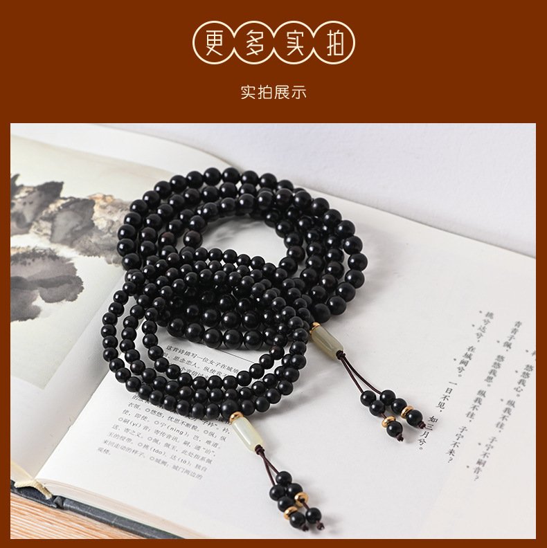 黑檀木108颗念珠手串 详情图11