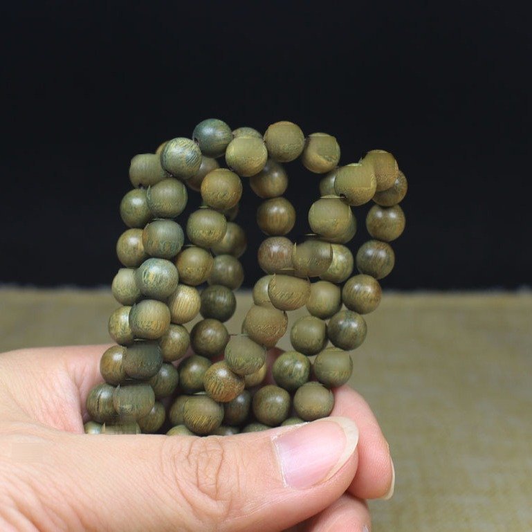 绿檀木108颗佛珠手串 3
