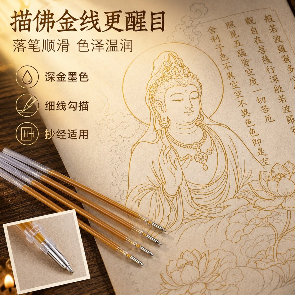 抄经金笔（金色笔尖） 2