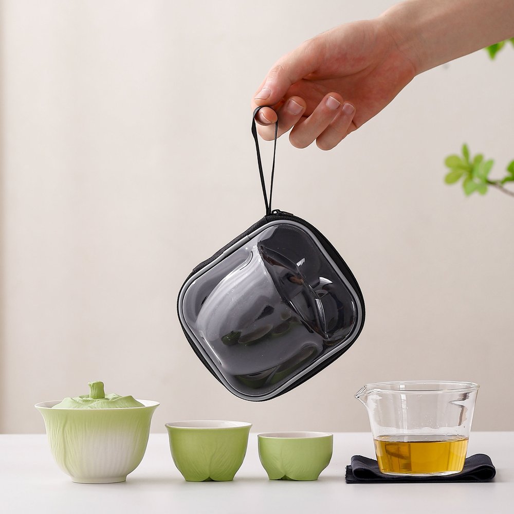 便携旅行茶具套装（一壶两杯）