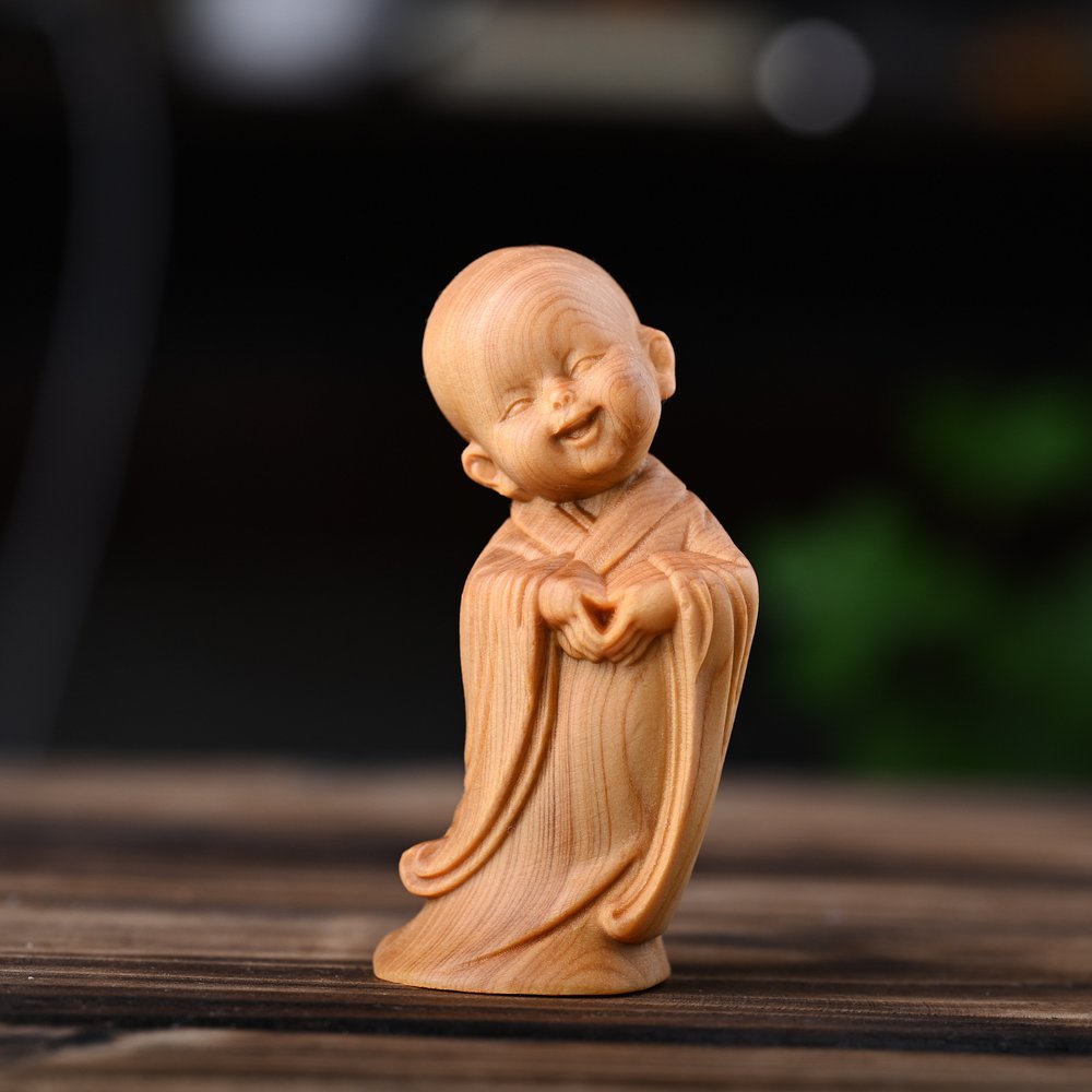 木雕小沙弥摆件·合十 详情图10