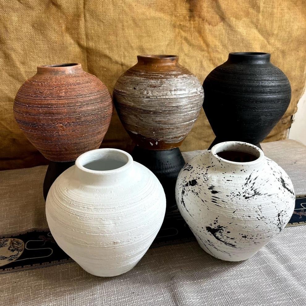 粗陶禅意花器（手捏瓶） 详情图1