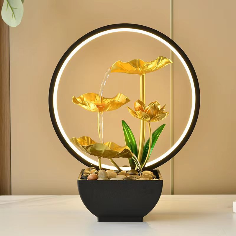 莲花流水摆件·荷气生财 详情图1