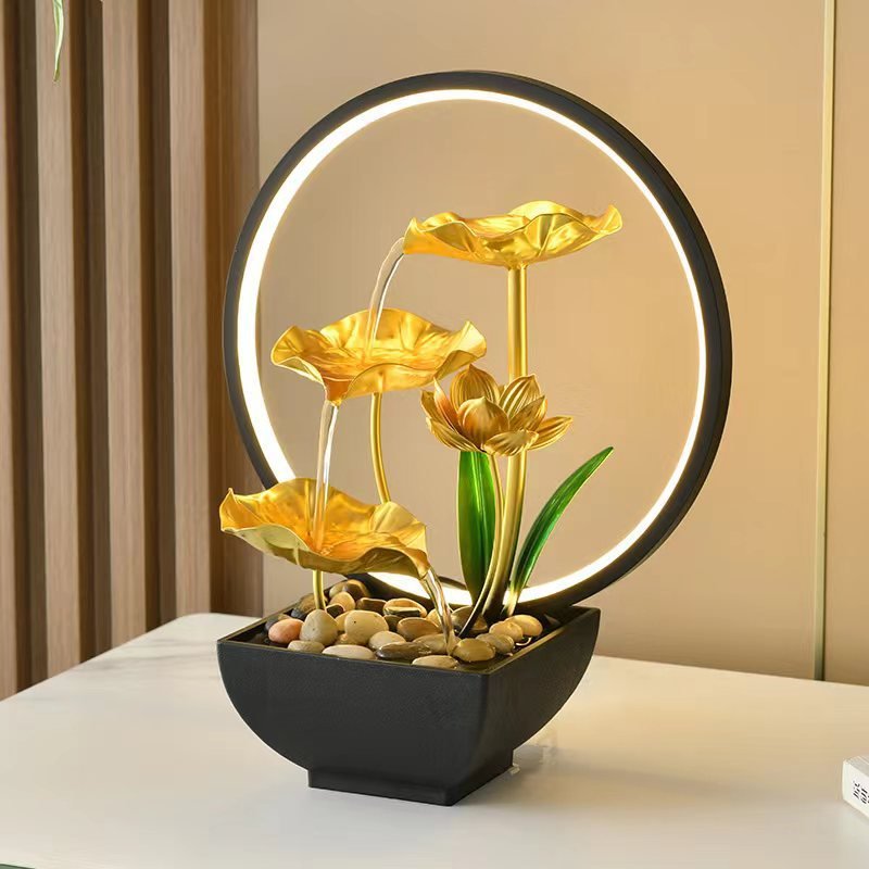 莲花流水摆件·荷气生财 详情图2