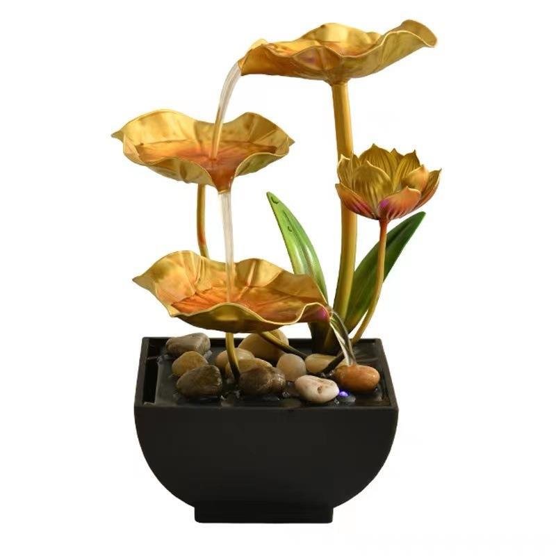 莲花流水摆件·荷气生财 5