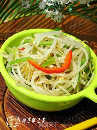 醋烹绿豆芽